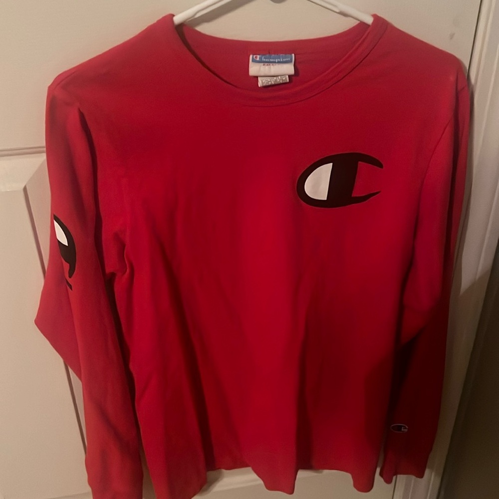 Men’s Small Red Champion Long sleeve